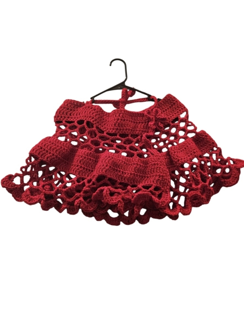 Handmade crochet set styled 5 different ways. Skirt, shawl, top & more—your vibe - Picture 15 of 16